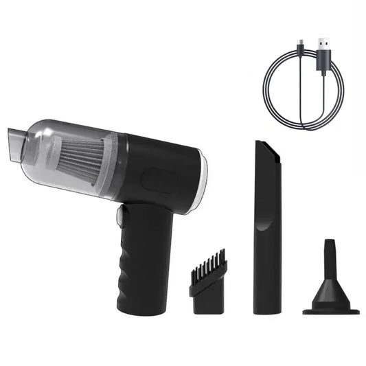 Aspirateur Voiture Sans Fil 9000Pa Rechargeable USB 1200mAh Portable Sec et Humide Mini Aspirateur Domestique
