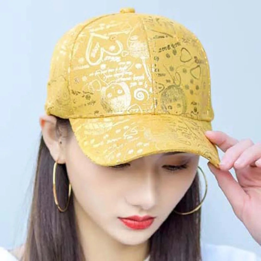Casquette de Baseball Ajustable Style Graffiti Américain - Protection Solaire Hip-Hop en Coton