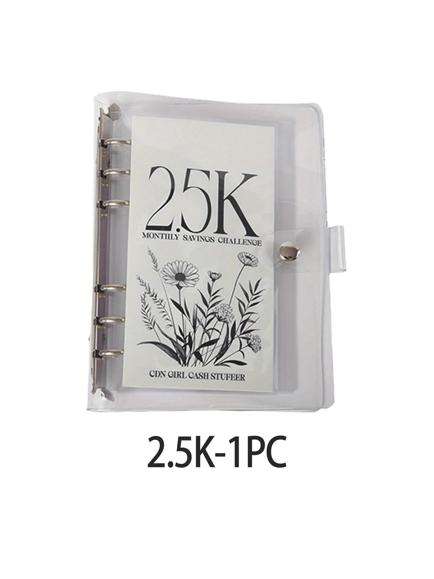 Planificateur d'Épargne Défi 12 Mois pour Atteindre 10K/5K/2.5K Euros, Classeur PVC Durable 6 Anneaux, Gestion d'Économies
