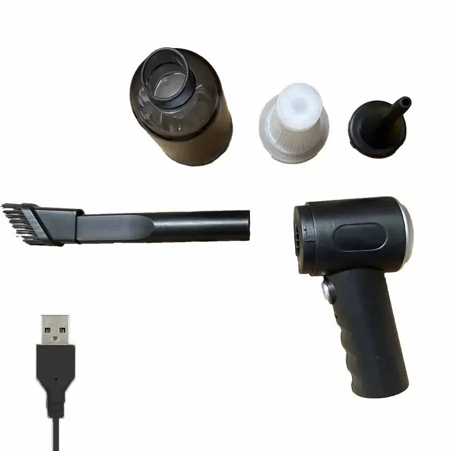 Aspirateur Voiture Sans Fil 9000Pa Rechargeable USB 1200mAh Portable Sec et Humide Mini Aspirateur Domestique