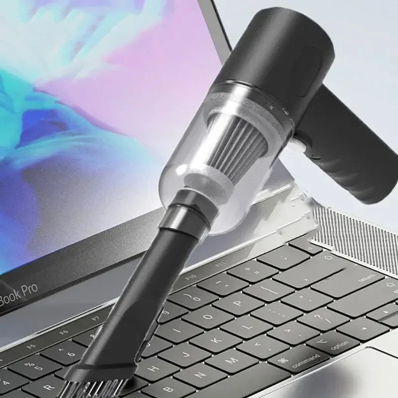 Aspirateur Voiture Sans Fil 9000Pa Rechargeable USB 1200mAh Portable Sec et Humide Mini Aspirateur Domestique