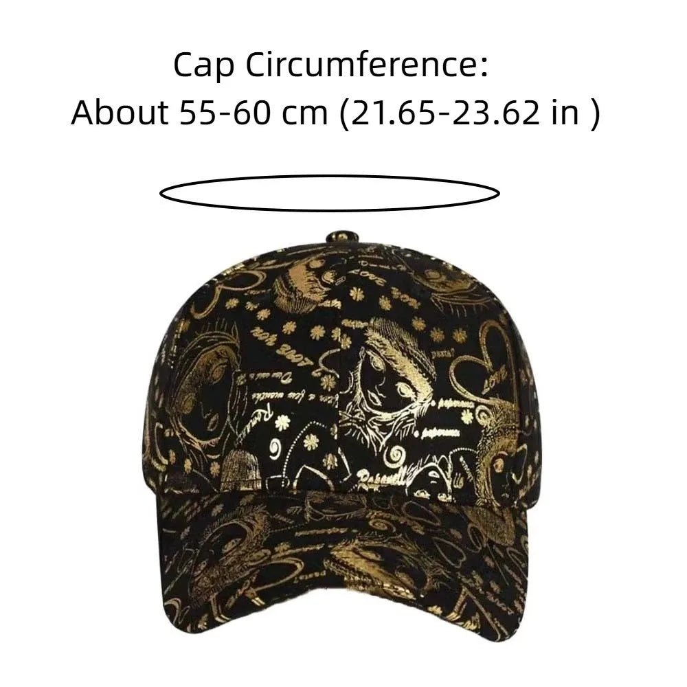 Casquette de Baseball Ajustable Style Graffiti Américain - Protection Solaire Hip-Hop en Coton