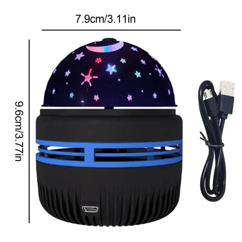 Projecteur LED Ciel Étoilé USB Lampe Boule Magique Lune Étoiles Lumières de Noël Décoration d'Ambiance Maison