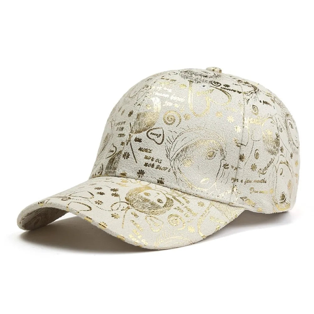 Casquette de Baseball Ajustable Style Graffiti Américain - Protection Solaire Hip-Hop en Coton