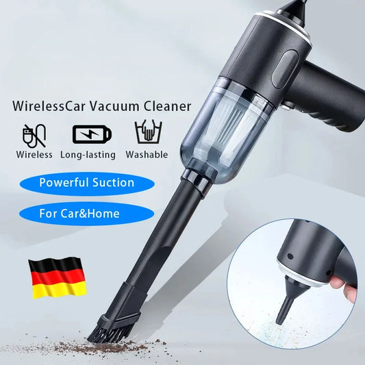 Aspirateur Voiture Sans Fil 9000Pa Rechargeable USB 1200mAh Portable Sec et Humide Mini Aspirateur Domestique