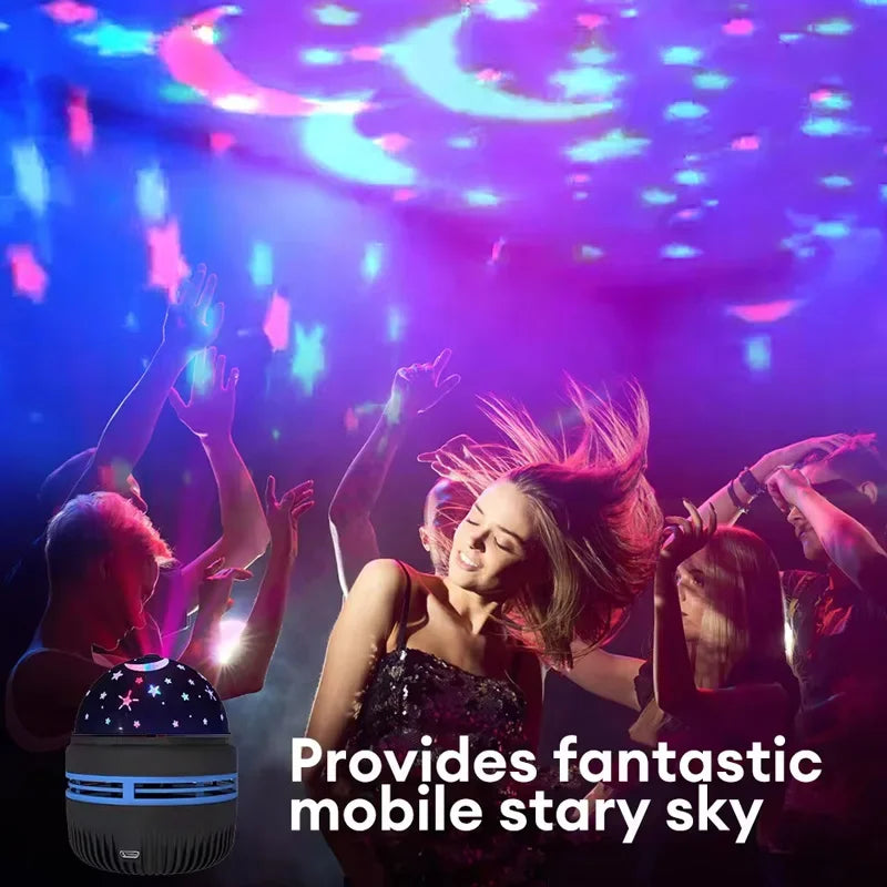 Projecteur LED Ciel Étoilé USB Lampe Boule Magique Lune Étoiles Lumières de Noël Décoration d'Ambiance Maison